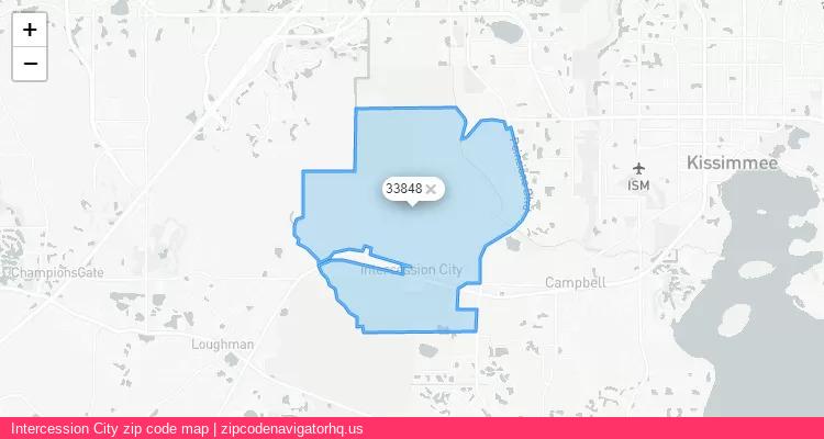Intercession City City is a small town located Florida, in the South region of the United States, and its official zip code is 33848. Intercession City city more data from ValidUsapostalcodes | ValidUsapostalcodes
