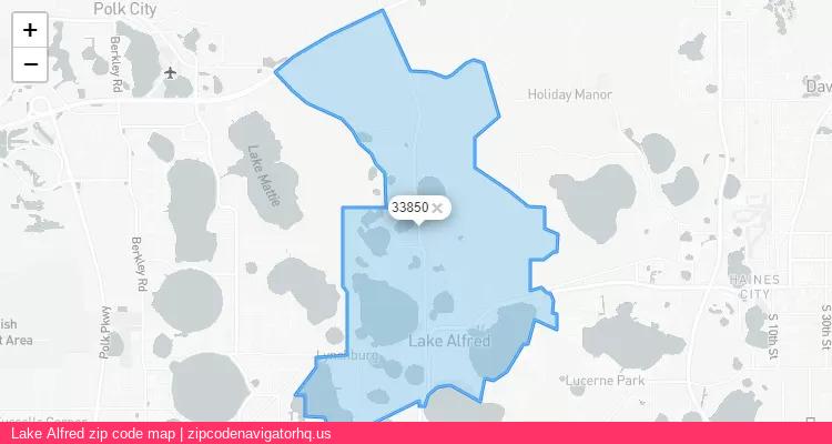 Lake Alfred City is a small town located Florida, in the South region of the United States, and its official zip code is 33850. Lake Alfred city more data from ValidUsapostalcodes | ValidUsapostalcodes