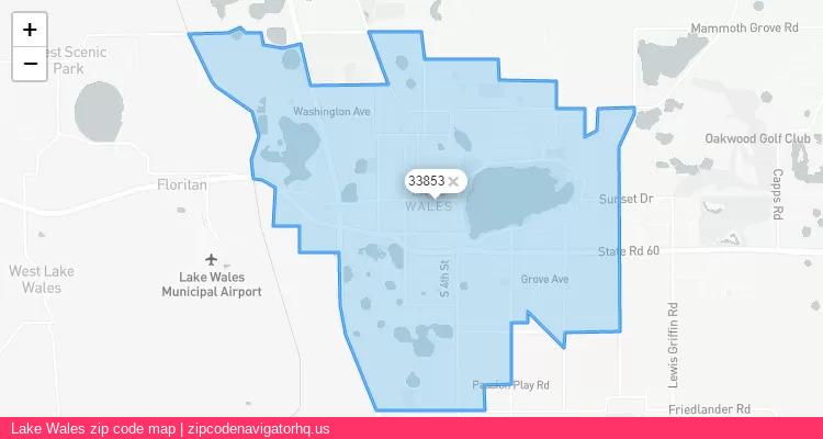Lake Wales City is a small town located Florida, in the South region of the United States, and its official zip code is 33853. Lake Wales city more data from ValidUsapostalcodes | ValidUsapostalcodes