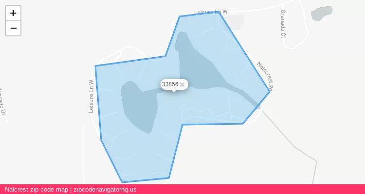Nalcrest City is a small town located Florida, in the South region of the United States, and its official zip code is 33856. Nalcrest city more data from ValidUsapostalcodes | ValidUsapostalcodes