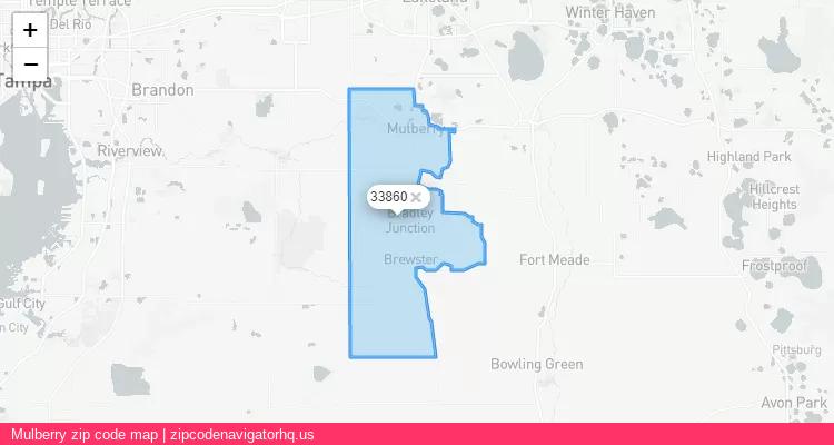 Mulberry City is a small town located Florida, in the South region of the United States, and its official zip code is 33860. Mulberry city more data from ValidUsapostalcodes | ValidUsapostalcodes