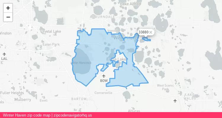 Winter Haven City is a small town located Florida, in the South region of the United States, and its official zip code is 33880. Winter Haven city more data from ValidUsapostalcodes | ValidUsapostalcodes