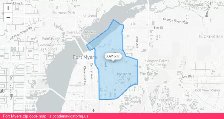 Fort Myers City is a small town located Florida, in the South region of the United States, and its official zip code is 33916. Fort Myers city more data from ValidUsapostalcodes | ValidUsapostalcodes