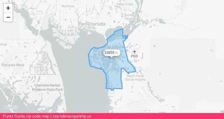 Punta Gorda City is a small town located Florida, in the South region of the United States, and its official zip code is 33950. Punta Gorda city more data from ValidUsapostalcodes | ValidUsapostalcodes