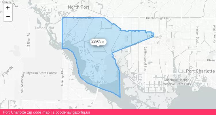 Port Charlotte City is a small town located Florida, in the South region of the United States, and its official zip code is 33953. Port Charlotte city more data from ValidUsapostalcodes | ValidUsapostalcodes