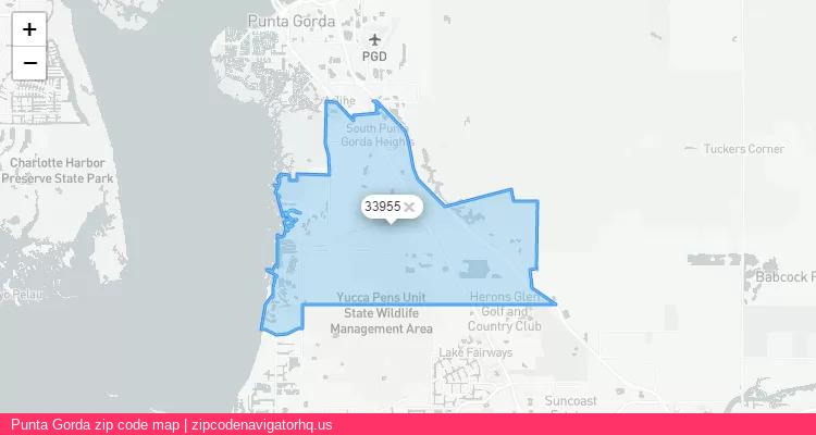 Punta Gorda City is a small town located Florida, in the South region of the United States, and its official zip code is 33955. Punta Gorda city more data from ValidUsapostalcodes | ValidUsapostalcodes