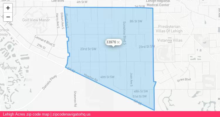 Lehigh Acres City is a small town located Florida, in the South region of the United States, and its official zip code is 33976. Lehigh Acres city more data from ValidUsapostalcodes | ValidUsapostalcodes