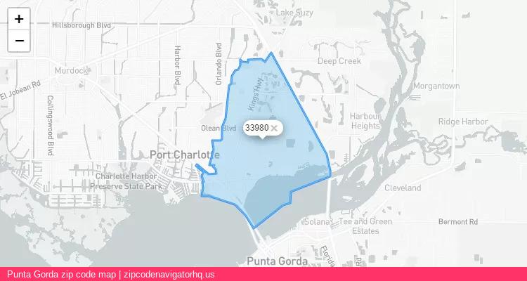 Punta Gorda City is a small town located Florida, in the South region of the United States, and its official zip code is 33980. Punta Gorda city more data from ValidUsapostalcodes | ValidUsapostalcodes