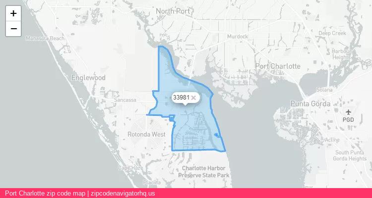 Port Charlotte City is a small town located Florida, in the South region of the United States, and its official zip code is 33981. Port Charlotte city more data from ValidUsapostalcodes | ValidUsapostalcodes
