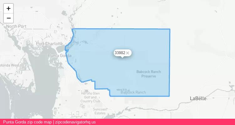 Punta Gorda City is a small town located Florida, in the South region of the United States, and its official zip code is 33982. Punta Gorda city more data from ValidUsapostalcodes | ValidUsapostalcodes