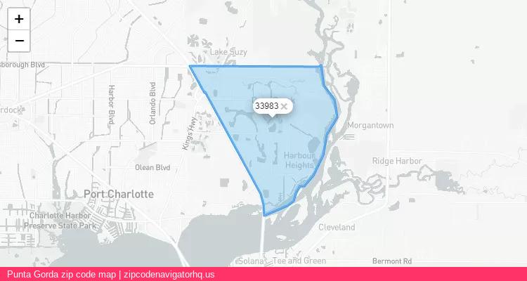 Punta Gorda City is a small town located Florida, in the South region of the United States, and its official zip code is 33983. Punta Gorda city more data from ValidUsapostalcodes | ValidUsapostalcodes