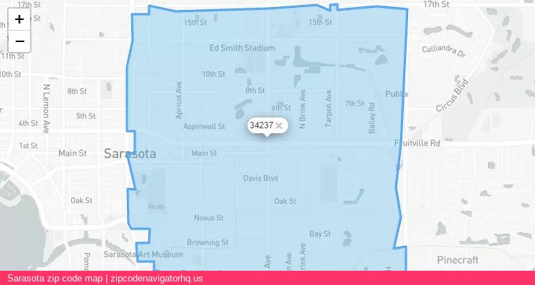 Sarasota City is a small town located Florida, in the South region of the United States, and its official zip code is 34237. Sarasota city more data from ValidUsapostalcodes | ValidUsapostalcodes