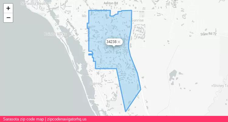 Sarasota City is a small town located Florida, in the South region of the United States, and its official zip code is 34238. Sarasota city more data from ValidUsapostalcodes | ValidUsapostalcodes