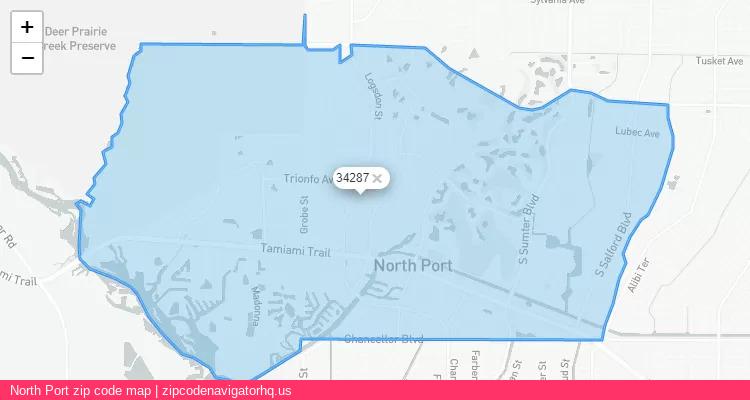 North Port City is a small town located Florida, in the South region of the United States, and its official zip code is 34287. North Port city more data from ValidUsapostalcodes | ValidUsapostalcodes