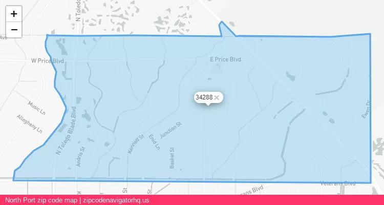 North Port City is a small town located Florida, in the South region of the United States, and its official zip code is 34288. North Port city more data from ValidUsapostalcodes | ValidUsapostalcodes