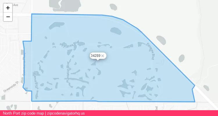 North Port City is a small town located Florida, in the South region of the United States, and its official zip code is 34289. North Port city more data from ValidUsapostalcodes | ValidUsapostalcodes