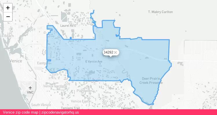 Venice City is a small town located Florida, in the South region of the United States, and its official zip code is 34292. Venice city more data from ValidUsapostalcodes | ValidUsapostalcodes