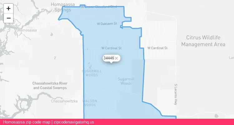Homosassa City is a small town located Florida, in the South region of the United States, and its official zip code is 34446. Homosassa city more data from ValidUsapostalcodes | ValidUsapostalcodes