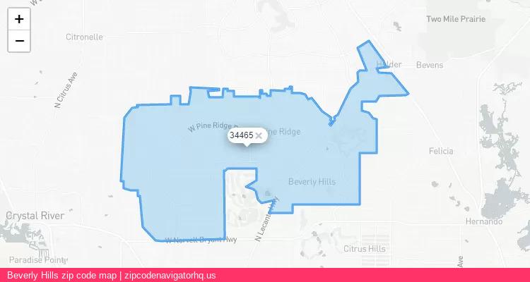 Beverly Hills City is a small town located Florida, in the South region of the United States, and its official zip code is 34465. Beverly Hills city more data from ValidUsapostalcodes | ValidUsapostalcodes