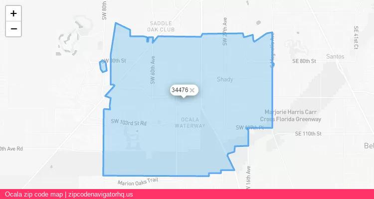 Ocala City is a small town located Florida, in the South region of the United States, and its official zip code is 34476. Ocala city more data from ValidUsapostalcodes | ValidUsapostalcodes