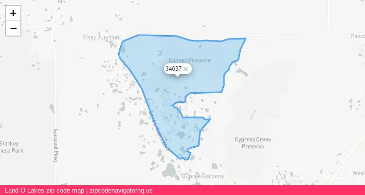 Land O Lakes City is a small town located Florida, in the South region of the United States, and its official zip code is 34637. Land O Lakes city more data from ValidUsapostalcodes | ValidUsapostalcodes