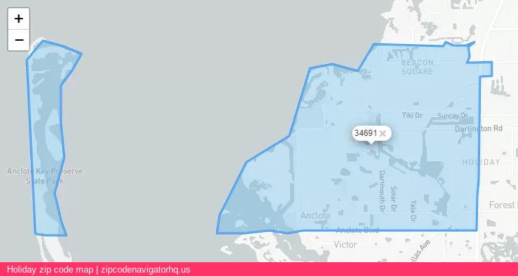 Holiday City is a small town located Florida, in the South region of the United States, and its official zip code is 34691. Holiday city more data from ValidUsapostalcodes | ValidUsapostalcodes