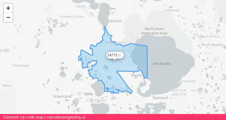Clermont City is a small town located Florida, in the South region of the United States, and its official zip code is 34715. Clermont city more data from ValidUsapostalcodes | ValidUsapostalcodes