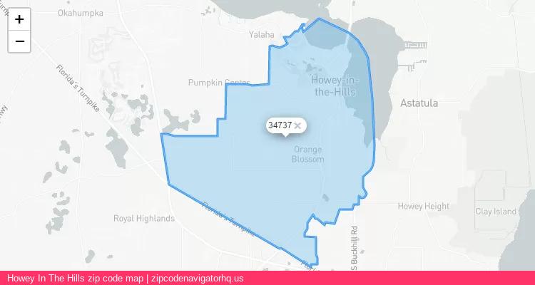 Howey In The Hills City is a small town located Florida, in the South region of the United States, and its official zip code is 34737. Howey In The Hills city more data from ValidUsapostalcodes | ValidUsapostalcodes