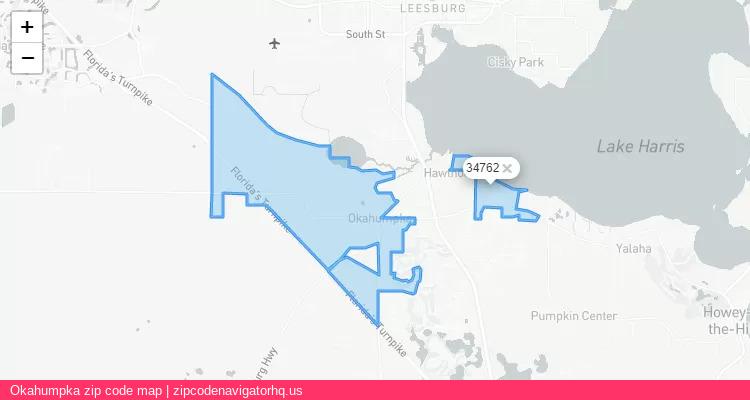 Okahumpka City is a small town located Florida, in the South region of the United States, and its official zip code is 34762. Okahumpka city more data from ValidUsapostalcodes | ValidUsapostalcodes