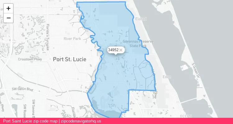 Port Saint Lucie City is a small town located Florida, in the South region of the United States, and its official zip code is 34952. Port Saint Lucie city more data from ValidUsapostalcodes | ValidUsapostalcodes